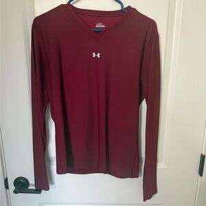 Under Armour Maroon Athletic Performance Long Sleeve